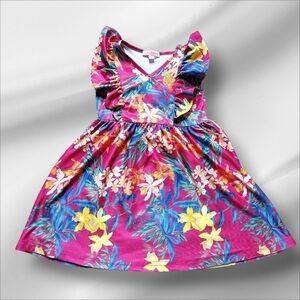 Tommy Bahama Floral Pink Flutter Girls 2T Dress